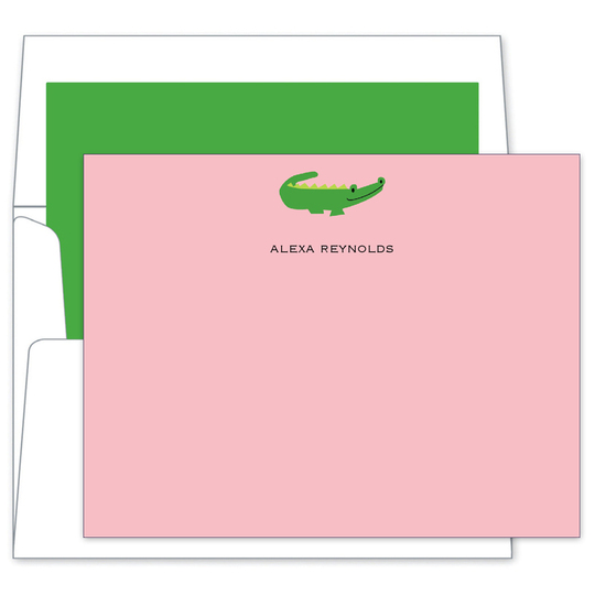 Alligator Flat Note Cards